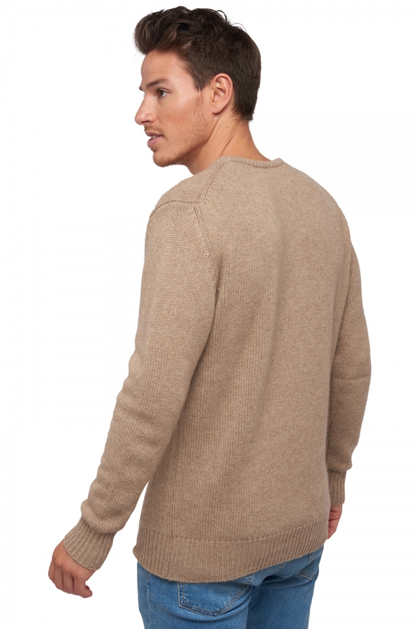 Cachemire Naturel pull homme col rond natural bibi natural stone 2xl